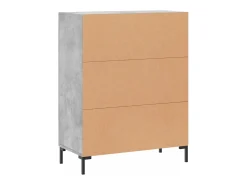 Aparador buffet cómoda mueble mueble de almacenamiento organizador cocina salón salón 69,5 x 34 x 90 cm madera contrachapada gris 02_0032075