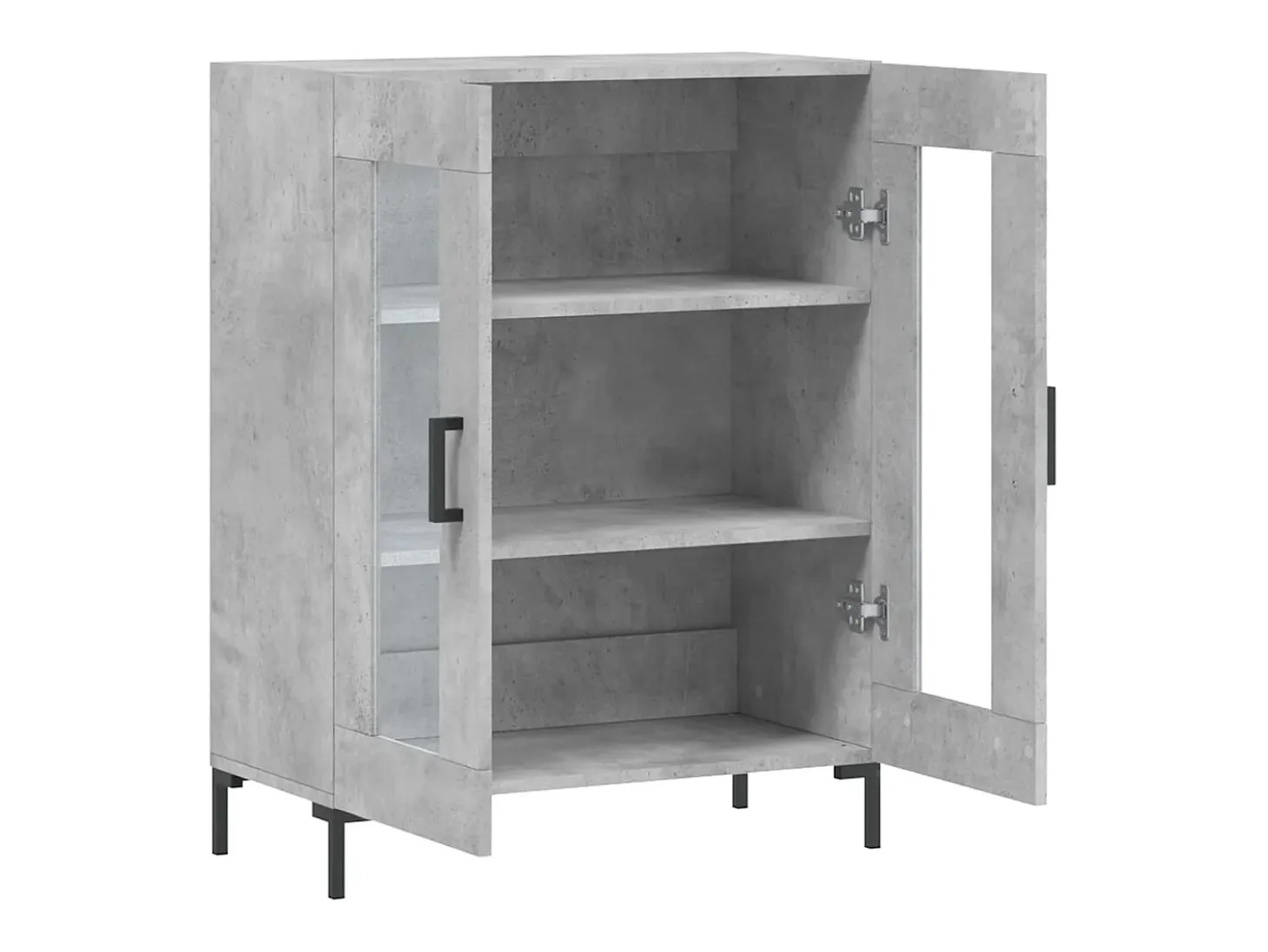 Aparador buffet cómoda mueble mueble de almacenamiento organizador cocina salón salón 69,5 x 34 x 90 cm madera contrachapada gris 02_0032075