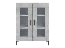 Aparador buffet cómoda mueble mueble de almacenamiento organizador cocina salón salón 69,5 x 34 x 90 cm madera contrachapada gris 02_0032075