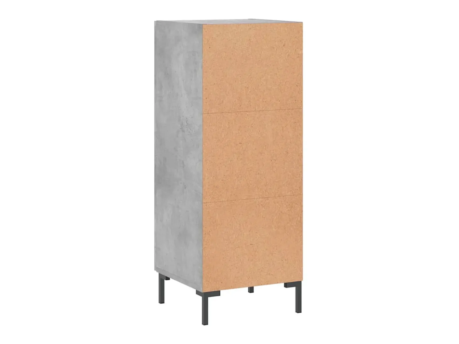 Aparador buffet cómoda mueble mueble de almacenamiento organizador cocina salón salón 34,5 x 34 x 90 cm madera contrachapada gris 02_0031905