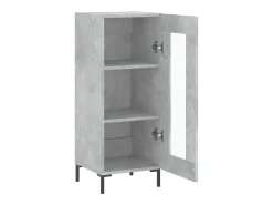 Aparador buffet cómoda mueble mueble de almacenamiento organizador cocina salón salón 34,5 x 34 x 90 cm madera contrachapada gris 02_0031905