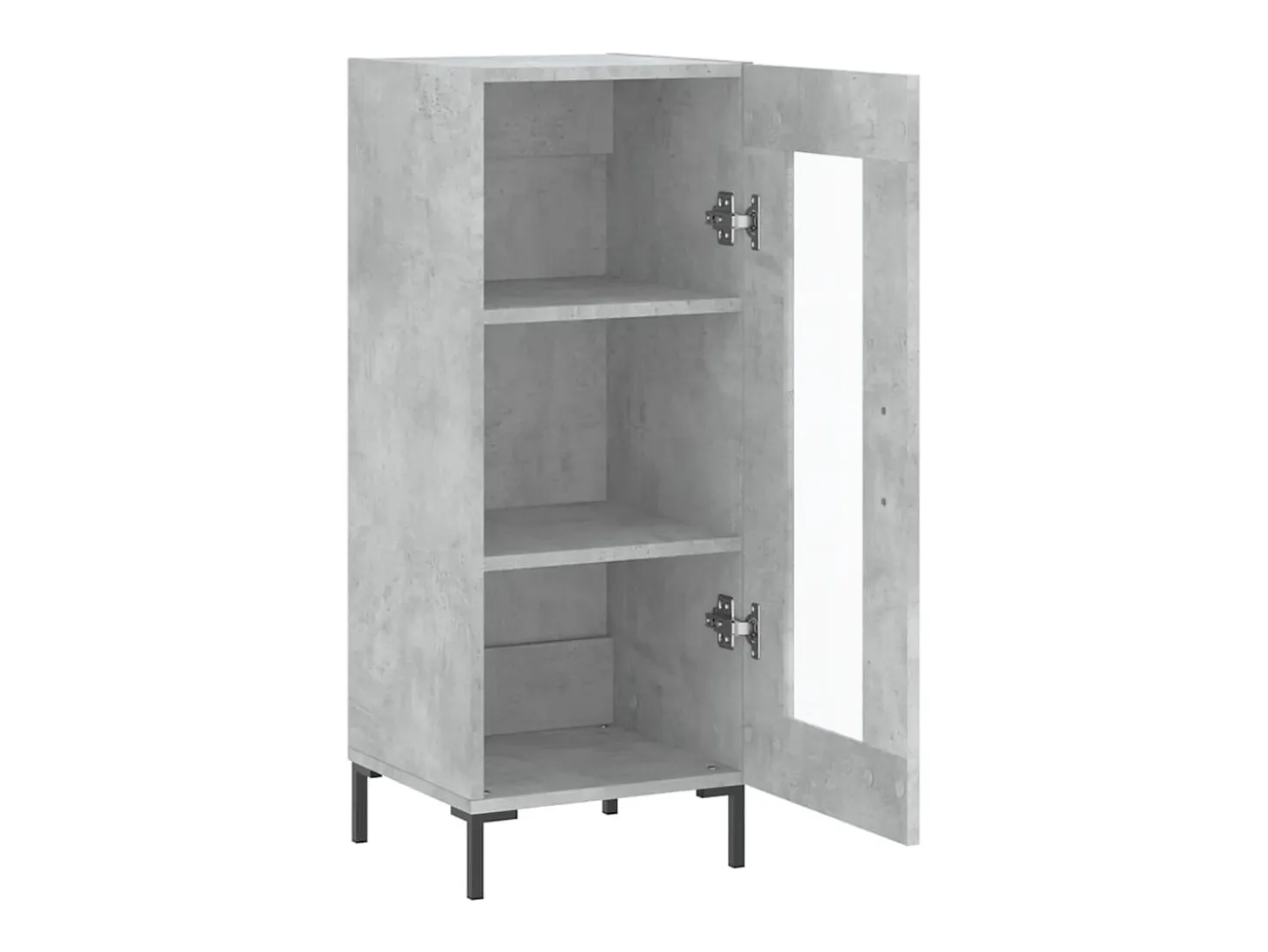 Aparador buffet cómoda mueble mueble de almacenamiento organizador cocina salón salón 34,5 x 34 x 90 cm madera contrachapada gris 02_0031905