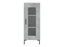 Aparador buffet cómoda mueble mueble de almacenamiento organizador cocina salón salón 34,5 x 34 x 90 cm madera contrachapada gris 02_0031905
