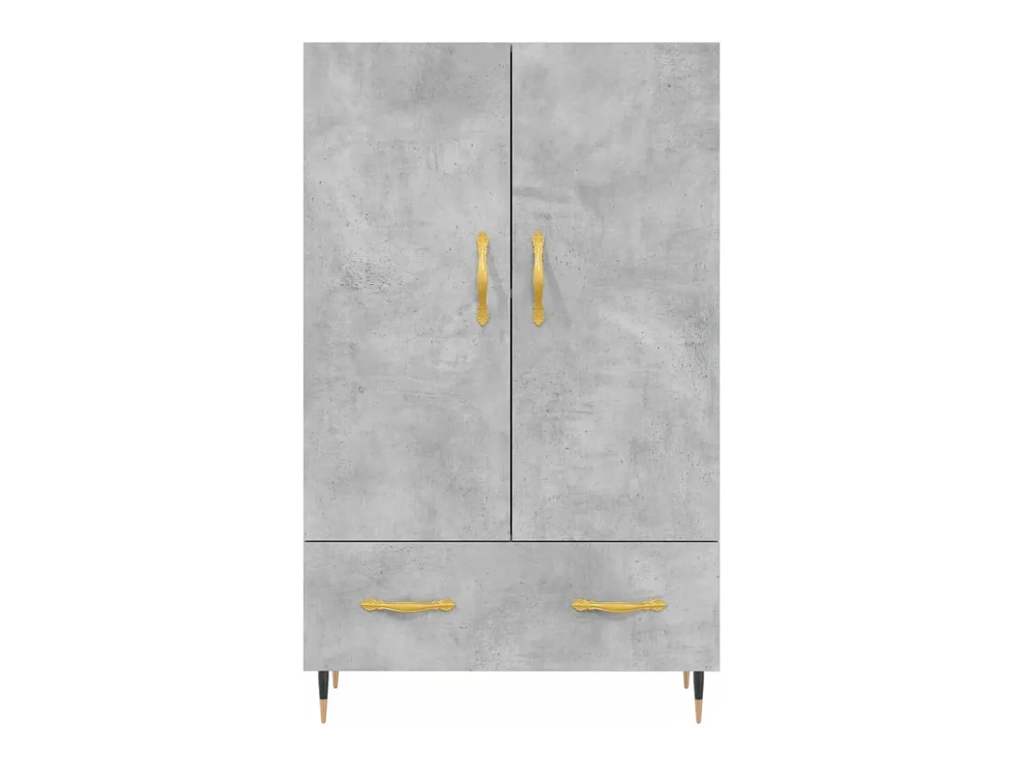 Aparador buffet cómoda mueble mueble de almacenaje organizador cocina salón salón alto 69,5 x 31 x 115 cm madera contrachapada gris 02_0034482