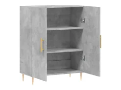 Aparador buffet cómoda mueble mueble de almacenaje organizador cocina salón salón 69,5 x 34 x 90 cm madera contrachapada gris 02_0032066