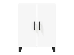 Aparador buffet cómoda mueble mueble de almacenaje organizador cocina salón salón alto 69,5 x 34 x 180 cm madera contrachapada blanco 02_0032688