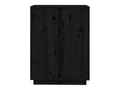 Aparador buffet cómoda mueble almacenaje organizador cocina salón salón 60 x 35 x 80 cm madera maciza de pino negro 02_0036001