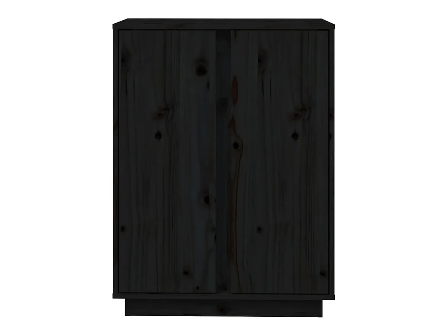 Aparador buffet cómoda mueble almacenaje organizador cocina salón salón 60 x 35 x 80 cm madera maciza de pino negro 02_0036001