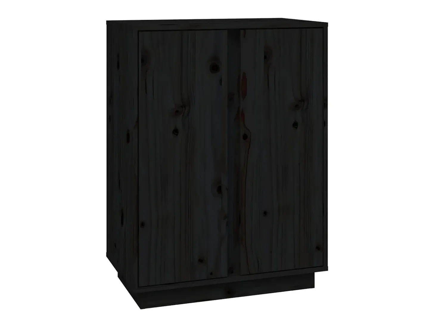 Aparador buffet cómoda mueble almacenaje organizador cocina salón salón 60 x 35 x 80 cm madera maciza de pino negro 02_0036001