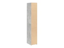 Aparador buffet cómoda mueble mueble de almacenamiento organizador cocina salón salón alto 30 x 41 x 185 cm madera contrachapada gris 02_0034234