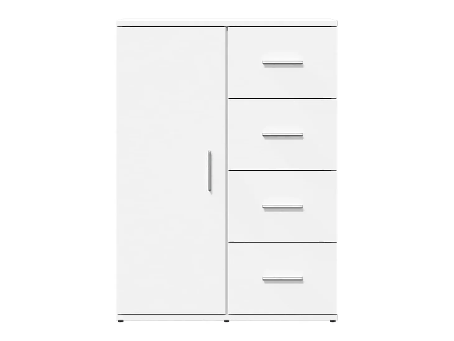 Aparador buffet cómoda mueble almacenaje organizador cocina salón salón 59 x 39 x 80 cm madera contrachapada blanco 02_0030326