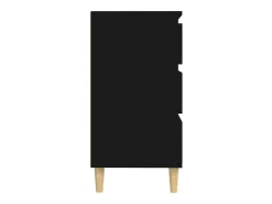 Aparador buffet cómoda mueble almacenaje organizador cocina salón salón 60 x 35 x 70 cm madera contrachapada negra 02_0035986