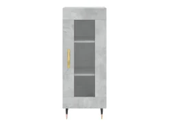 Aparador buffet cómoda mueble mueble de almacenaje organizador cocina salón salón 34,5 x 34 x 90 cm madera contrachapada gris 02_0031888