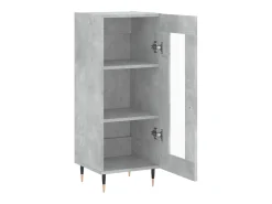 Aparador buffet cómoda mueble mueble de almacenaje organizador cocina salón salón 34,5 x 34 x 90 cm madera contrachapada gris 02_0031888