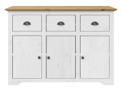 Aparador buffet cómoda mueble almacenaje organizador cocina salón BODO y 115,5 x 43 x 200,5 cm madera maciza de pino marrón 02_0030801
