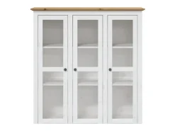 Aparador buffet cómoda mueble almacenaje organizador cocina salón BODO y 115,5 x 43 x 200,5 cm madera maciza de pino marrón 02_0030801