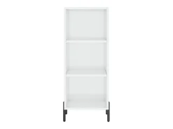 Aparador buffet cómoda mueble mueble de almacenaje organizador cocina salón brillante 34,5 x 32,5 x 90 cm madera contrachapada blanco 02_0030579