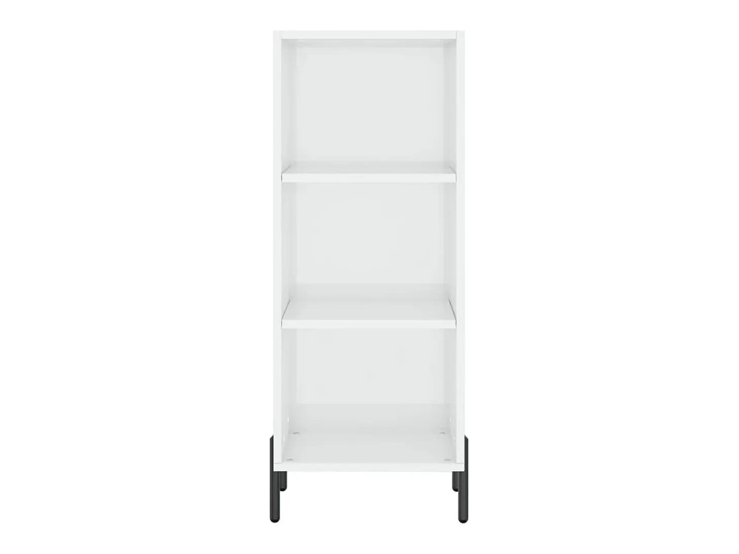 Aparador buffet cómoda mueble mueble de almacenaje organizador cocina salón brillante 34,5 x 32,5 x 90 cm madera contrachapada blanco 02_0030579