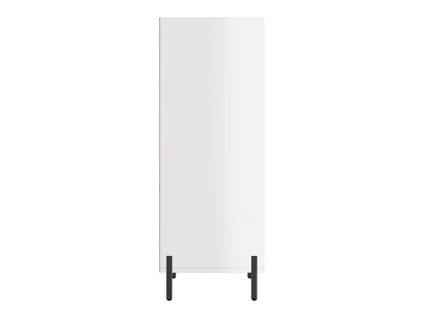 Aparador buffet cómoda mueble mueble de almacenaje organizador cocina salón brillante 34,5 x 32,5 x 90 cm madera contrachapada blanco 02_0030579