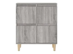 Aparador buffet cómoda mueble unidad de almacenamiento organizador cocina salón salón 3 piezas sonoma 60 x 35 x 70 cm madera contrachapada gris 02_0037170