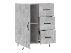 Aparador buffet cómoda mueble mueble de almacenaje organizador cocina salón salón 69,5 x 34 x 90 cm madera contrachapada gris 02_0032013