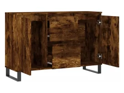 Aparador buffet cómoda mueble mueble de almacenaje organizador cocina salón salón 104 x 35 x 70 cm madera contrachapada marrón 02_0030858