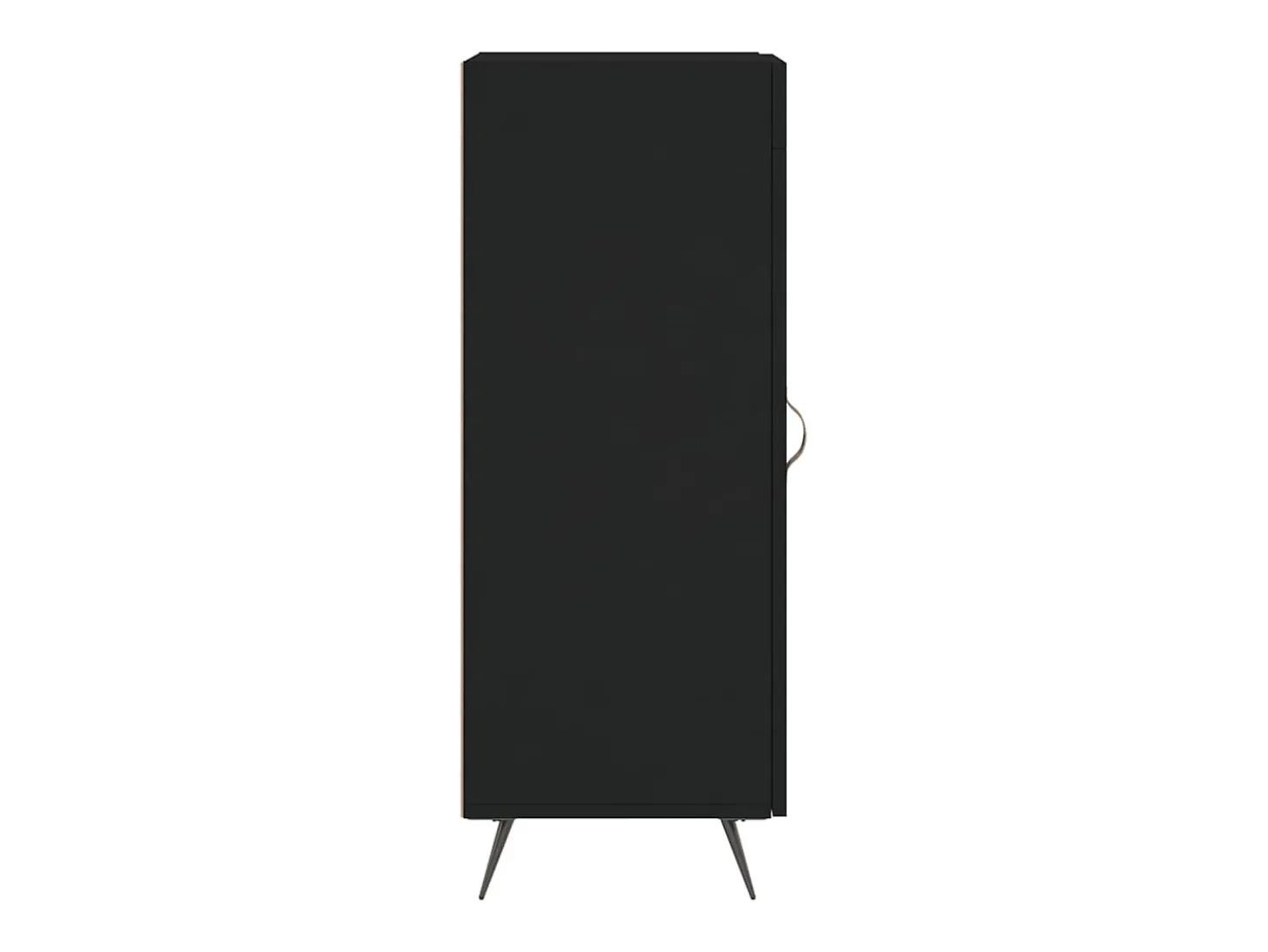 Aparador buffet cómoda mueble mueble de almacenaje organizador cocina salón salón 34,5 x 34 x 90 cm madera contrachapada negra 02_0035905