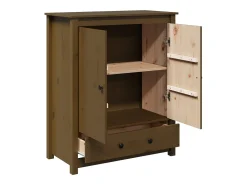 Aparador buffet cómoda mueble mueble de almacenaje organizador cocina salón salón 83 x 41,5 x 100 cm madera maciza de pino marrón 02_0035767