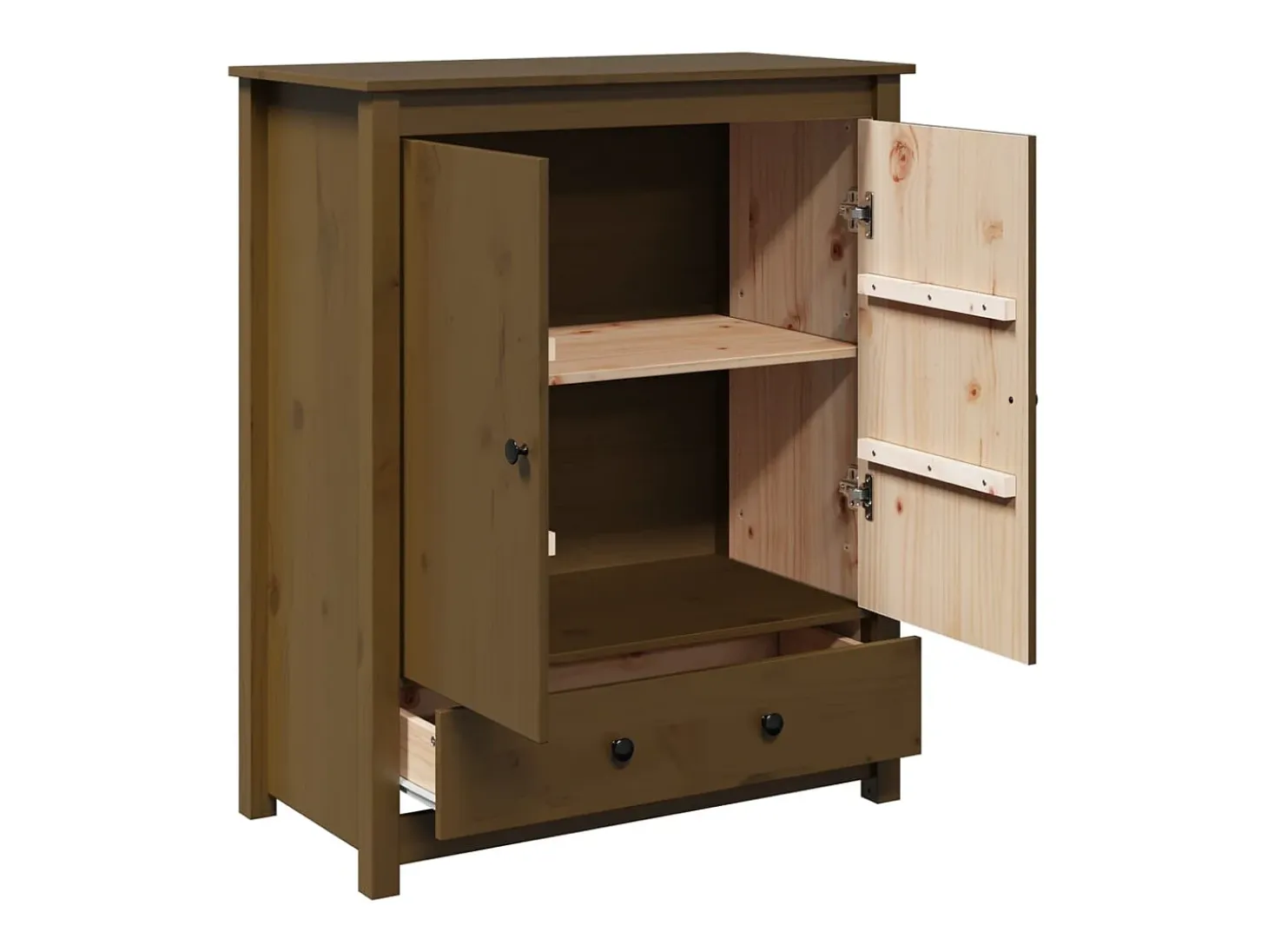 Aparador buffet cómoda mueble mueble de almacenaje organizador cocina salón salón 83 x 41,5 x 100 cm madera maciza de pino marrón 02_0035767