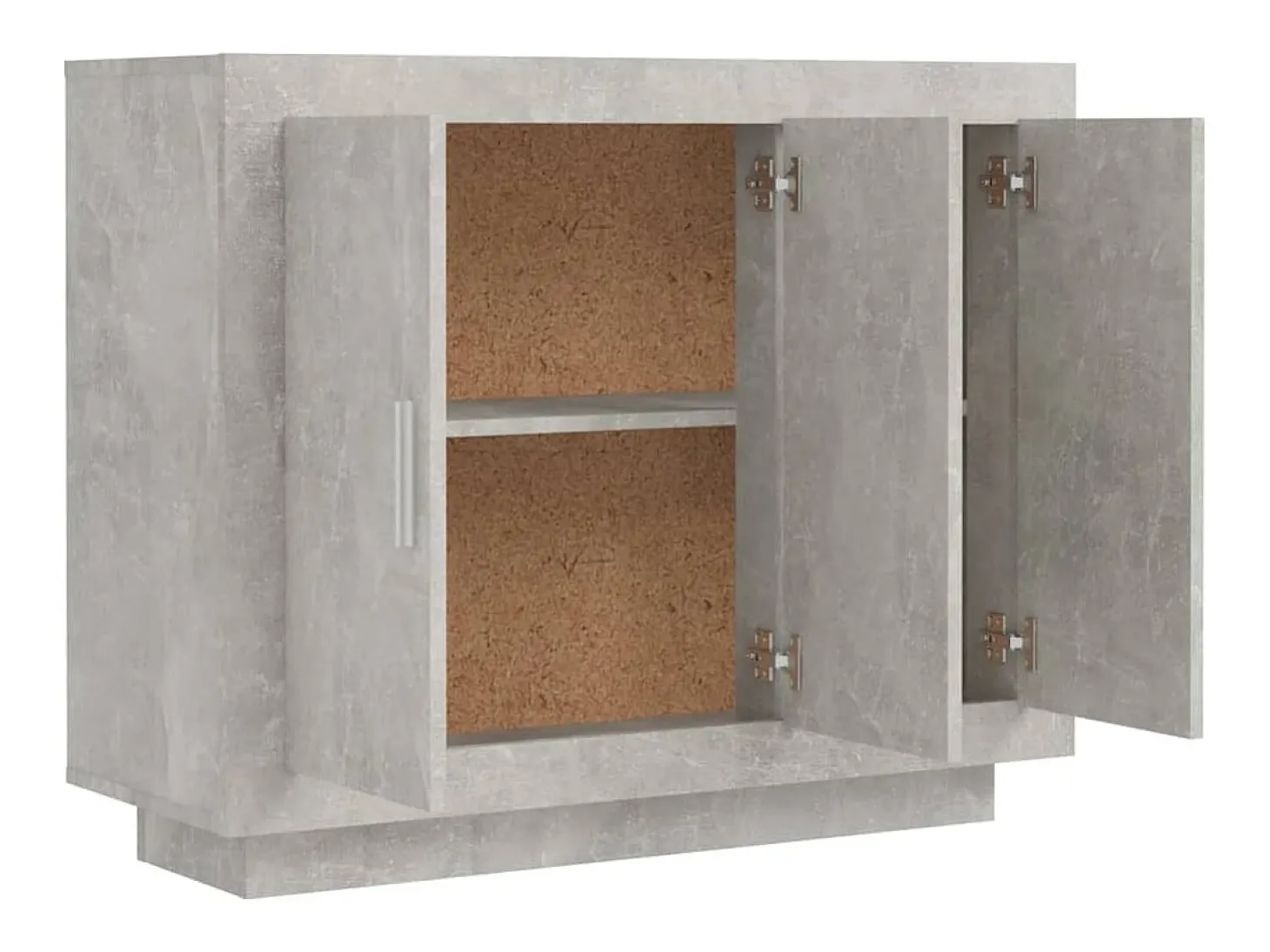Aparador buffet cómoda mueble mueble de almacenaje organizador cocina salón salón 92 x 35 x 75 cm madera contrachapada gris 02_0032128