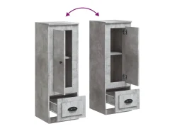 Aparador buffet cómoda mueble mueble de almacenaje organizador cocina salón salón alto 36 x 35,5 x 103,5 cm madera contrachapada gris 02_0034431
