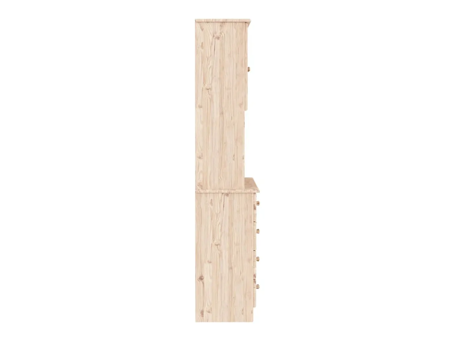 Aparador buffet cómoda mueble almacenaje organizador cocina salón salón ALTA 77 x 35 x 165 cm madera maciza de pino marrón 02_0029673