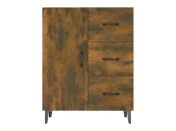 Aparador buffet cómoda mueble mueble de almacenaje organizador cocina salón salón 69,5 x 34 x 90 cm madera contrachapada marrón 02_0031042