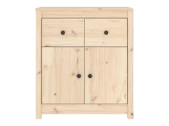 Aparador buffet cómoda mueble almacenaje organizador cocina salón salón 70 x 35 x 80 cm macizo pino negro marrón 02_0029647