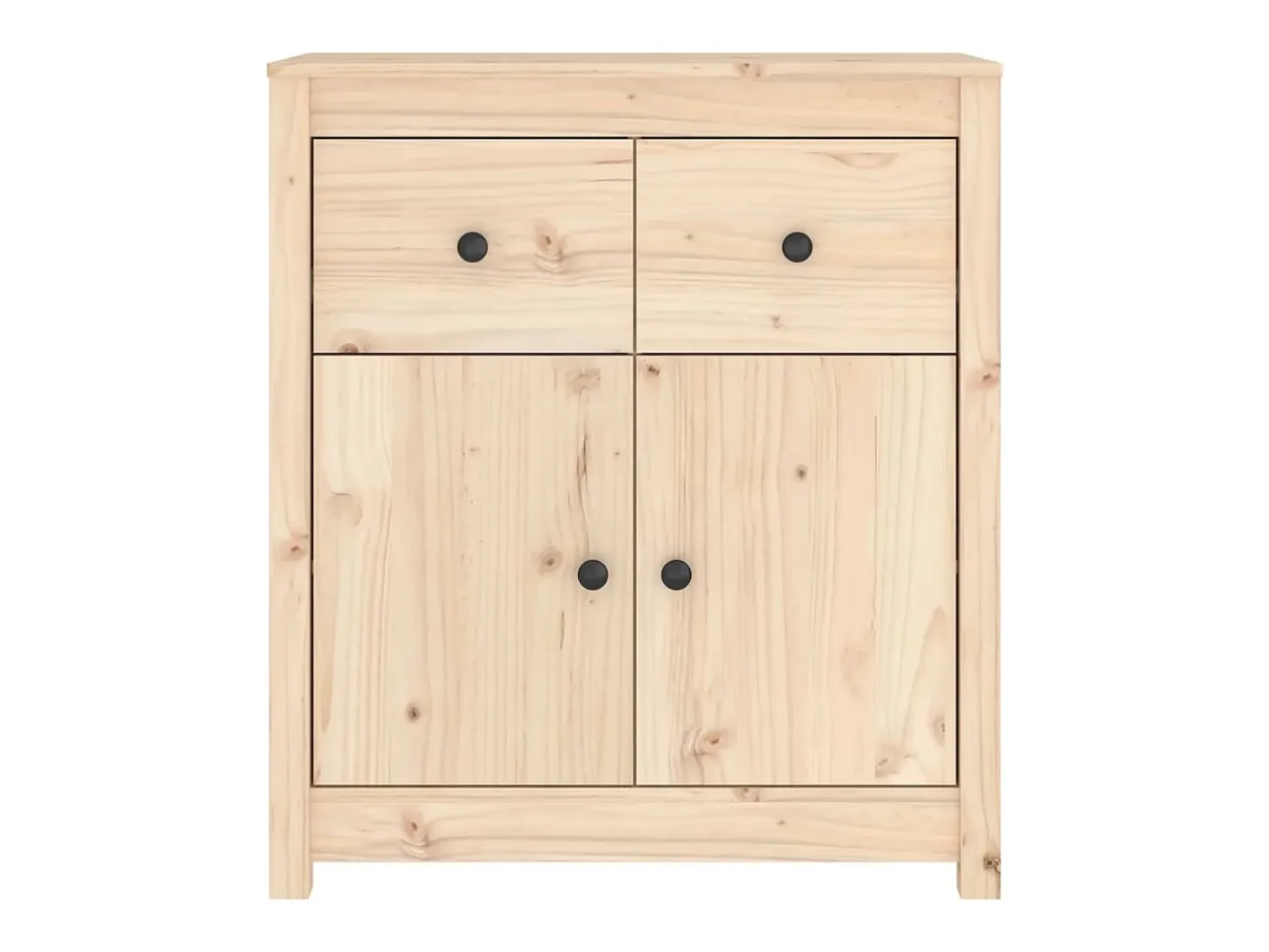 Aparador buffet cómoda mueble almacenaje organizador cocina salón salón 70 x 35 x 80 cm macizo pino negro marrón 02_0029647
