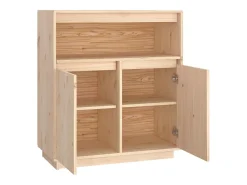 Aparador buffet cómoda mueble almacenaje organizador cocina salón salón 70 x 34 x 80 cm madera maciza de pino marrón 02_0029640