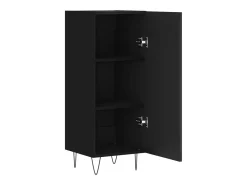 Aparador buffet cómoda mueble mueble de almacenaje organizador cocina salón salón 34,5 x 34 x 90 cm madera contrachapada negra 02_0035913
