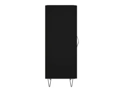 Aparador buffet cómoda mueble mueble de almacenaje organizador cocina salón salón 34,5 x 34 x 90 cm madera contrachapada negra 02_0035913