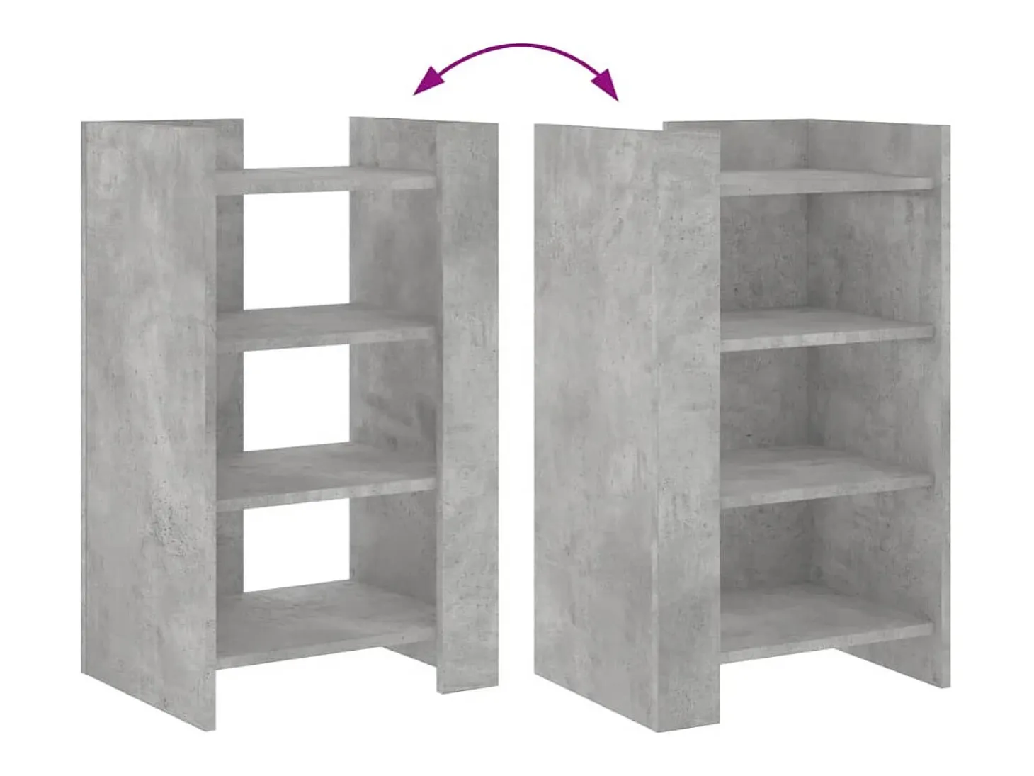 Aparador buffet cómoda mueble mueble de almacenaje organizador cocina salón salón 45 x 35 x 75 cm madera contrachapada gris 02_0031939