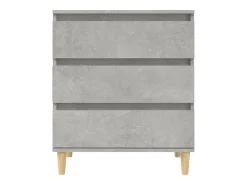 Aparador buffet cómoda mueble mueble de almacenaje organizador cocina salón salón 60 x 35 x 70 cm madera contrachapada gris 02_0031979