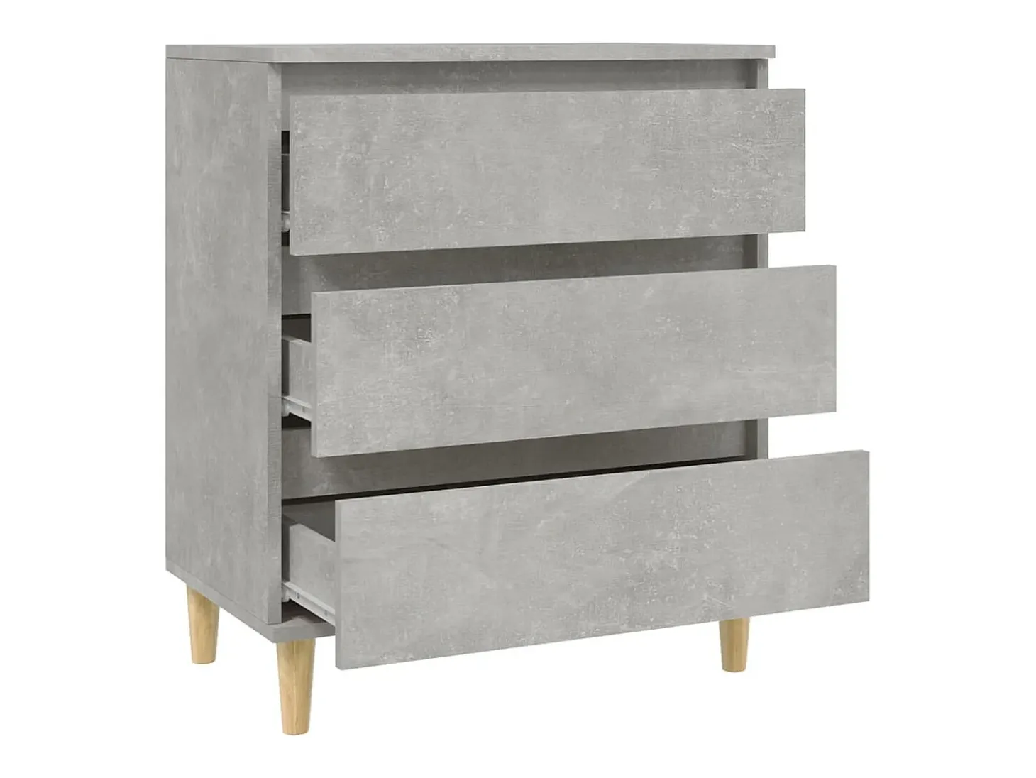 Aparador buffet cómoda mueble mueble de almacenaje organizador cocina salón salón 60 x 35 x 70 cm madera contrachapada gris 02_0031979