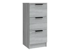 Aparador buffet cómoda mueble unidad de almacenamiento organizador cocina salón salón 3 piezas madera contrachapada Sonoma gris 02_0037180