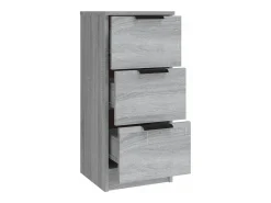 Aparador buffet cómoda mueble unidad de almacenamiento organizador cocina salón salón 3 piezas madera contrachapada Sonoma gris 02_0037180