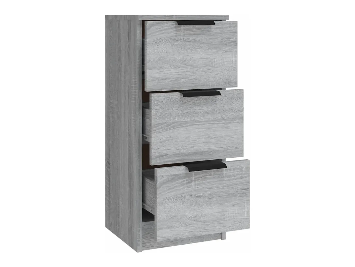 Aparador buffet cómoda mueble unidad de almacenamiento organizador cocina salón salón 3 piezas madera contrachapada Sonoma gris 02_0037180