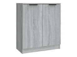 Aparador buffet cómoda mueble unidad de almacenamiento organizador cocina salón salón 3 piezas madera contrachapada Sonoma gris 02_0037180