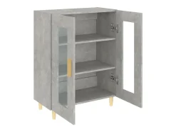 Aparador buffet cómoda mueble mueble de almacenaje organizador cocina salón salón 69,5 x 34 x 90 cm madera contrachapada gris 02_0032038