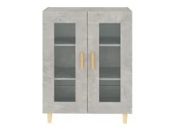 Aparador buffet cómoda mueble mueble de almacenaje organizador cocina salón salón 69,5 x 34 x 90 cm madera contrachapada gris 02_0032038