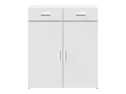 Aparador buffet cómoda mueble mueble de almacenaje organizador cocina salón salón 80 x 42,5 x 93 cm madera contrachapada blanco 02_0030521
