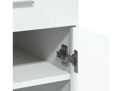 Aparador buffet cómoda mueble mueble de almacenaje organizador cocina salón salón 80 x 42,5 x 93 cm madera contrachapada blanco 02_0030521