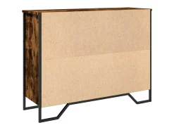 Aparador buffet cómoda mueble mueble de almacenamiento organizador cocina salón salón 97 x 32,5 x 74,5 cm madera contrachapada marrón 02_0031137